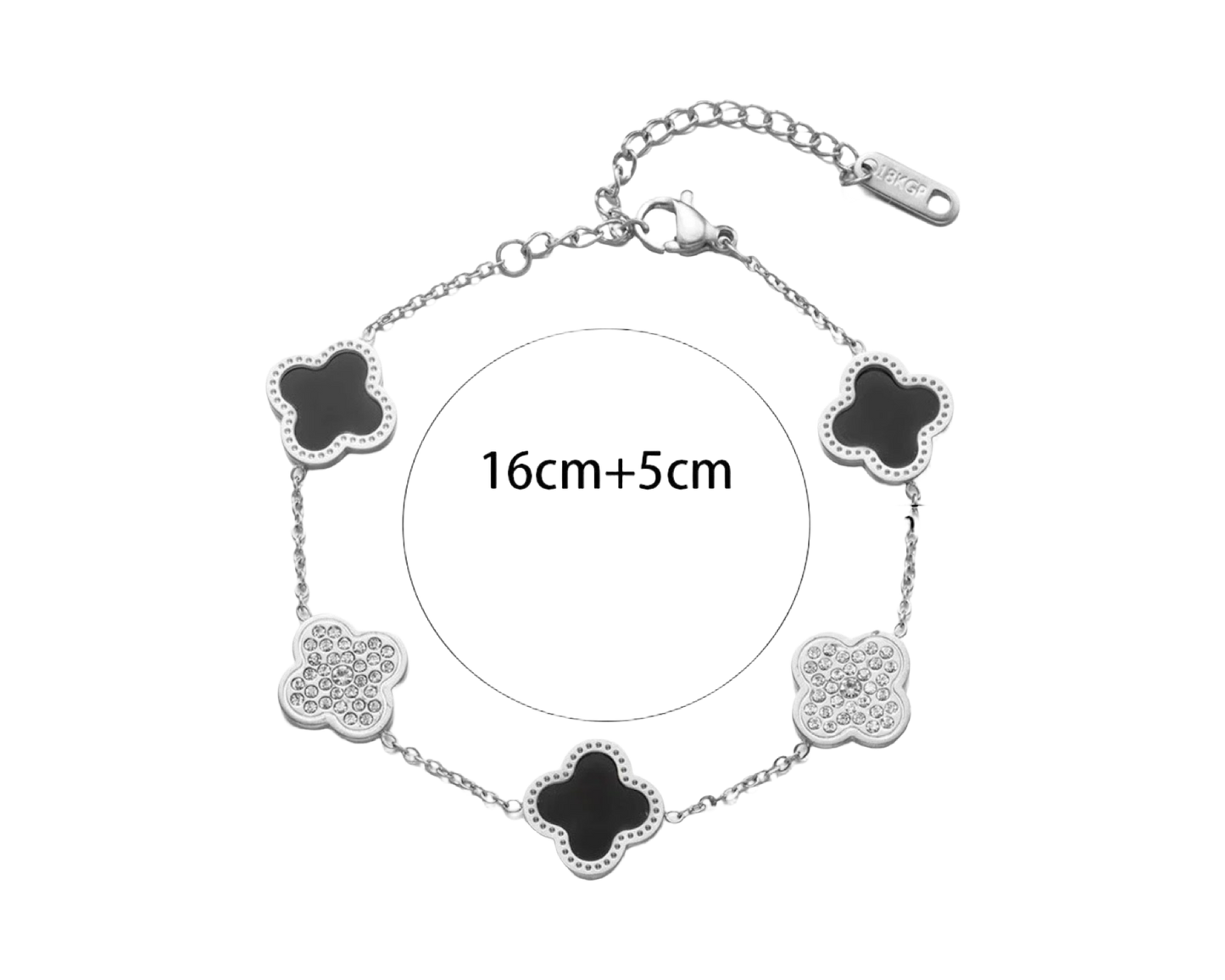 Silver Nadia bracelet - stainless steel