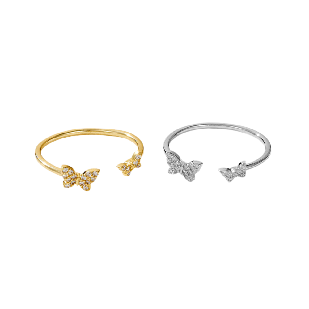 Dainty Hope ring ( sterling silver plated )