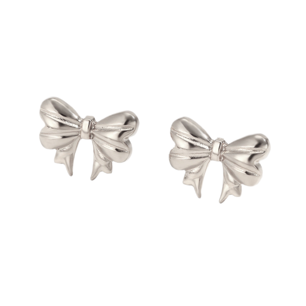 Dainty bow stud earrings ( stainless steel )