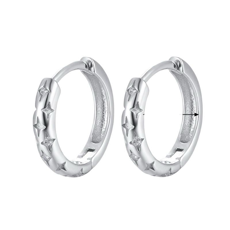 Starlight Huggies ( sterling silver )