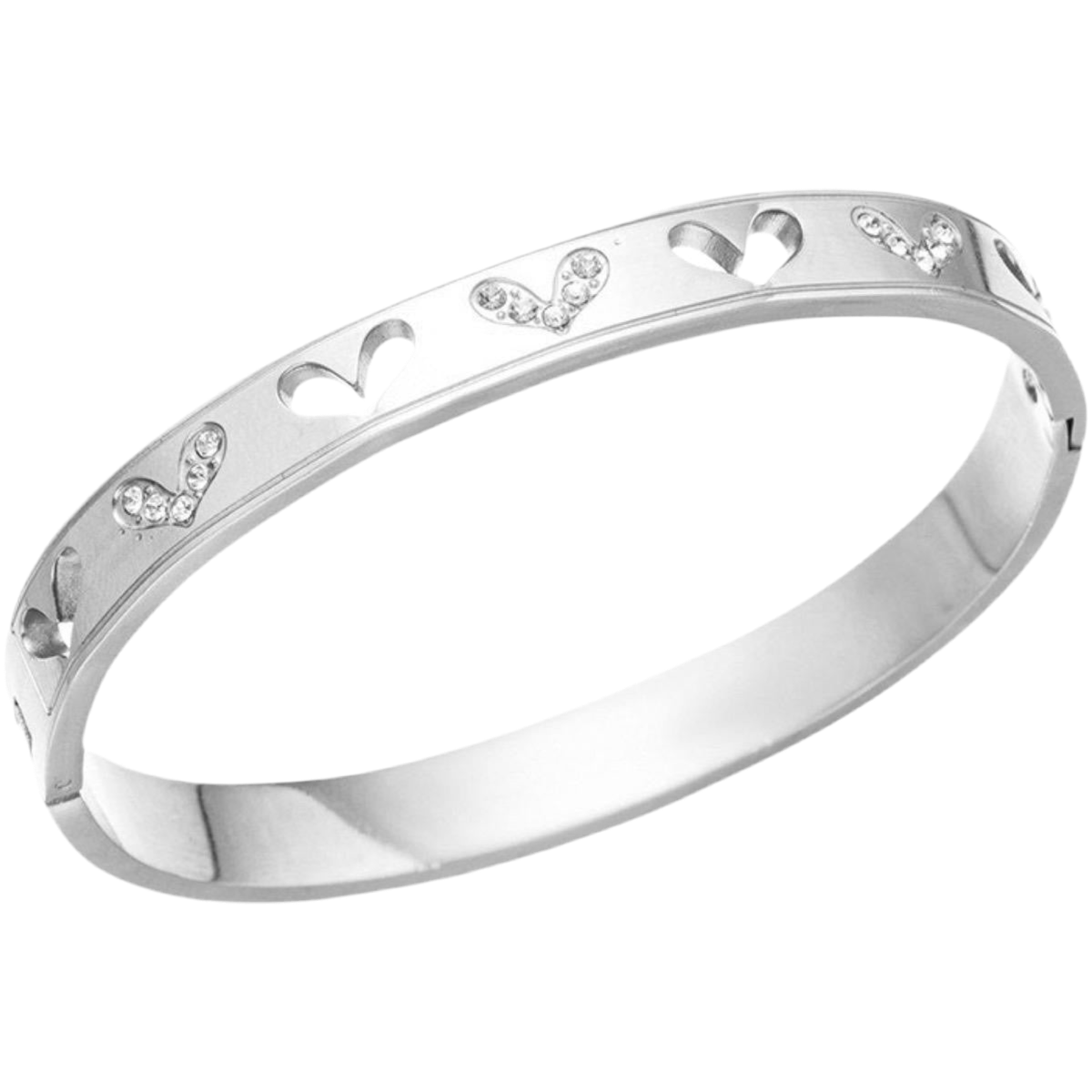Heart bangle ( stainless steel )