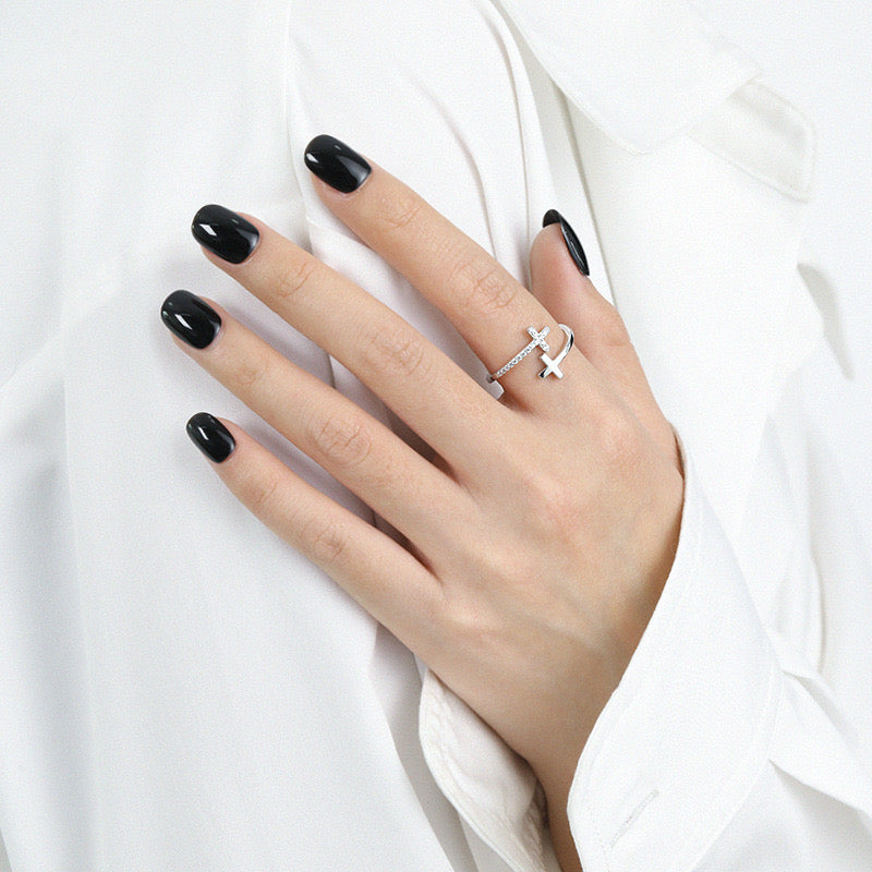 Holy adjustable ring - sterling silver