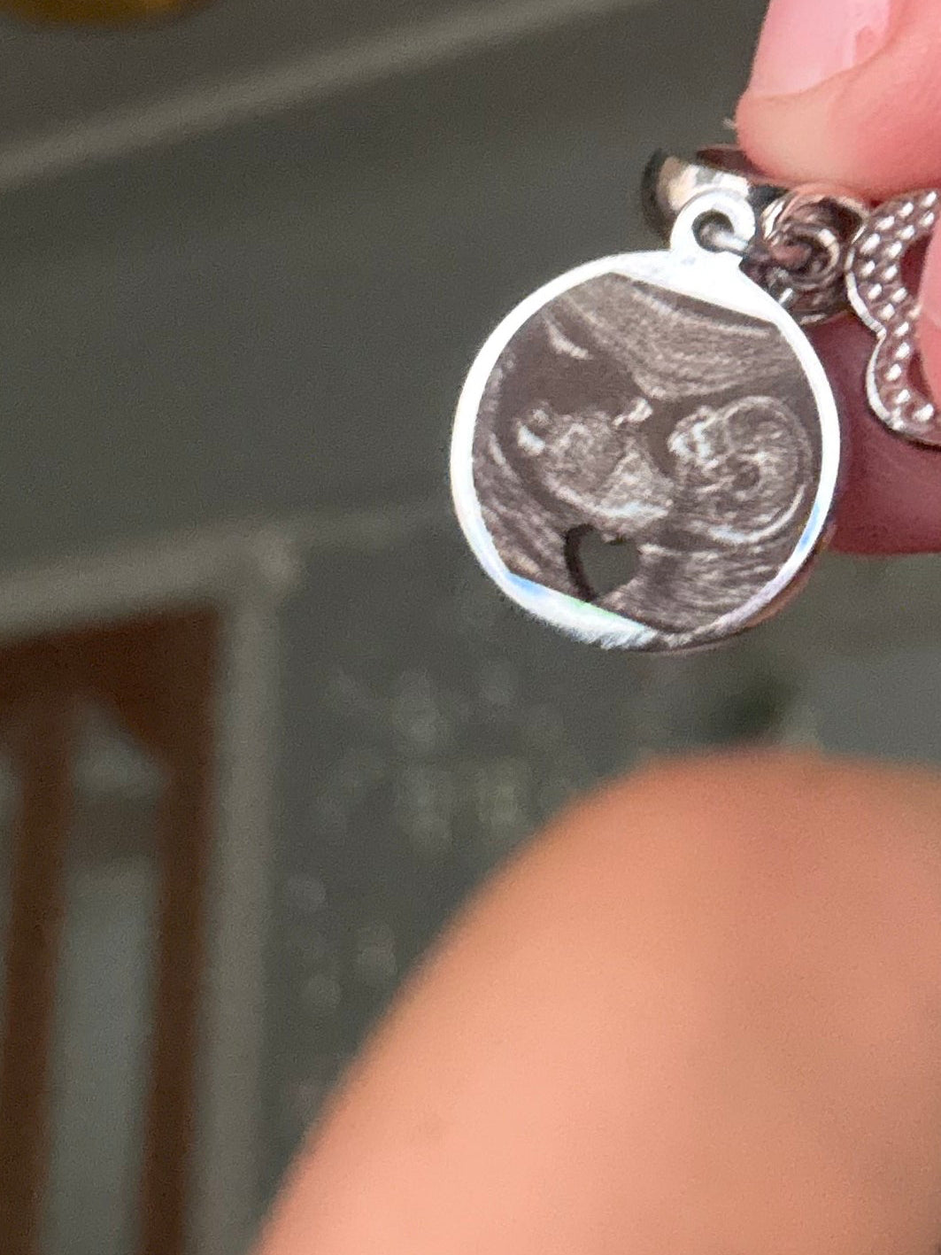 Engrave-able Circle love bracelet charm (stainless steel )