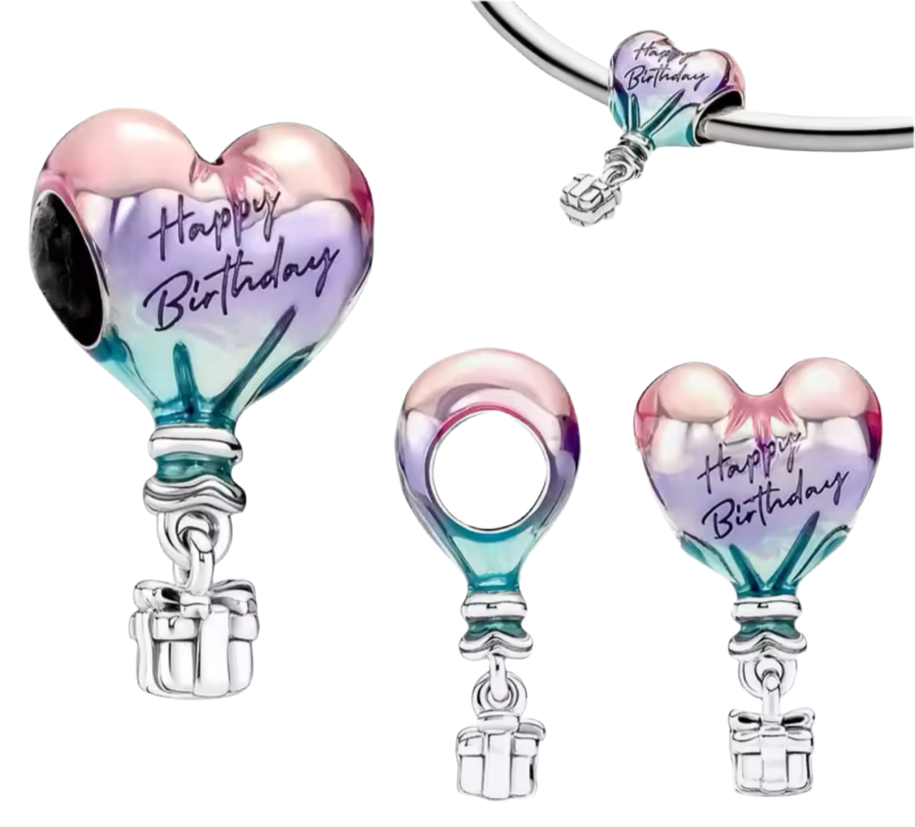 Happy birthday charm ( sterling charm )