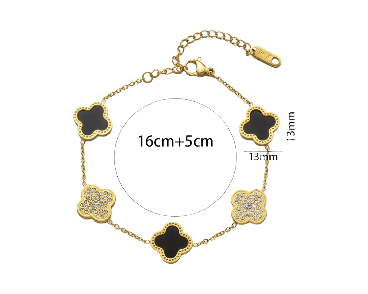 Gold Nadia bracelet - stainless steel