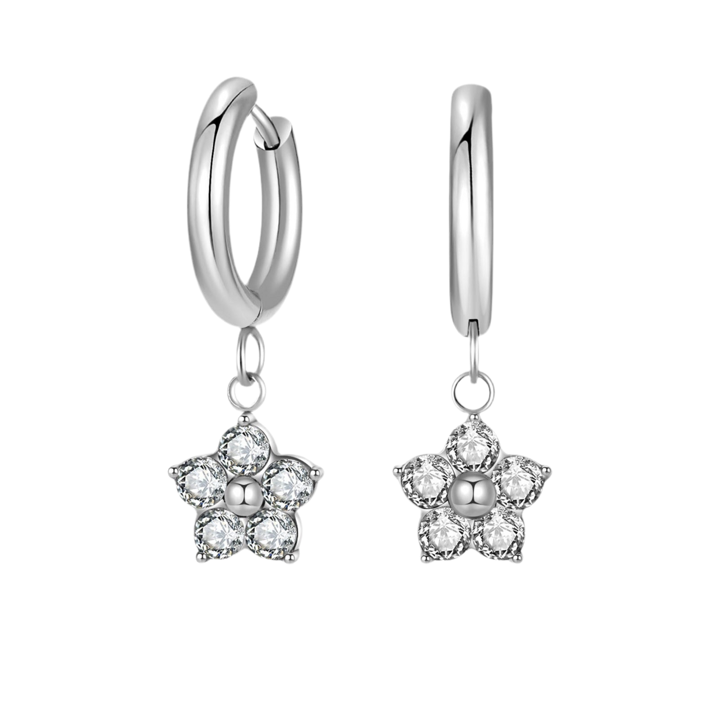 Drop Jasmine huggies ( stainless steel )