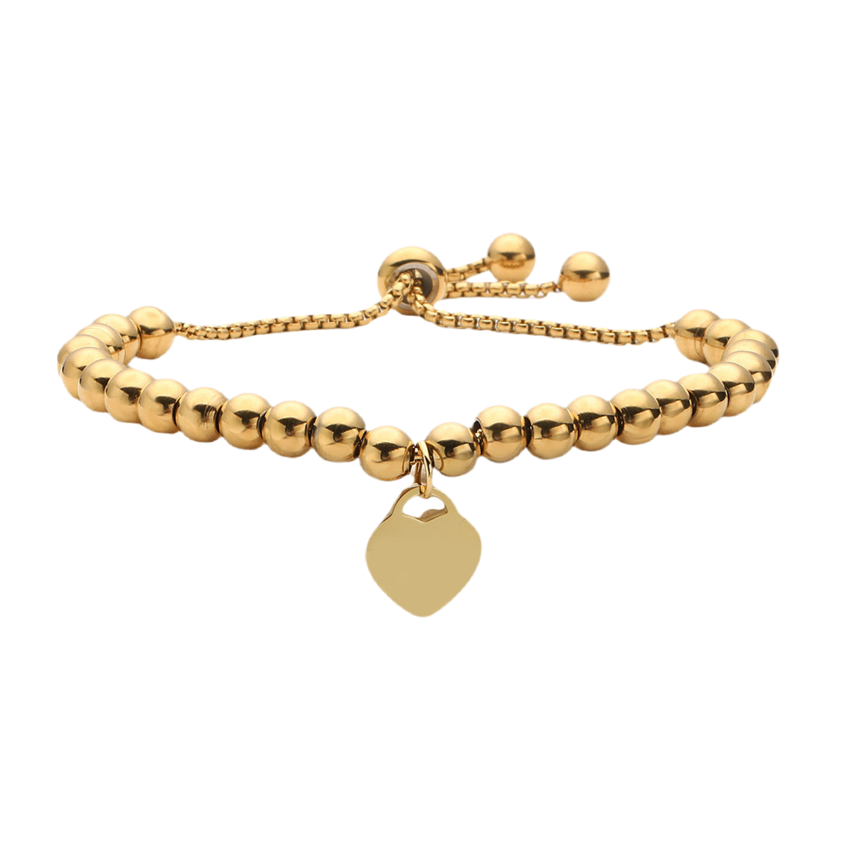 Love beaded bracelet ( stainless steel adjustable )