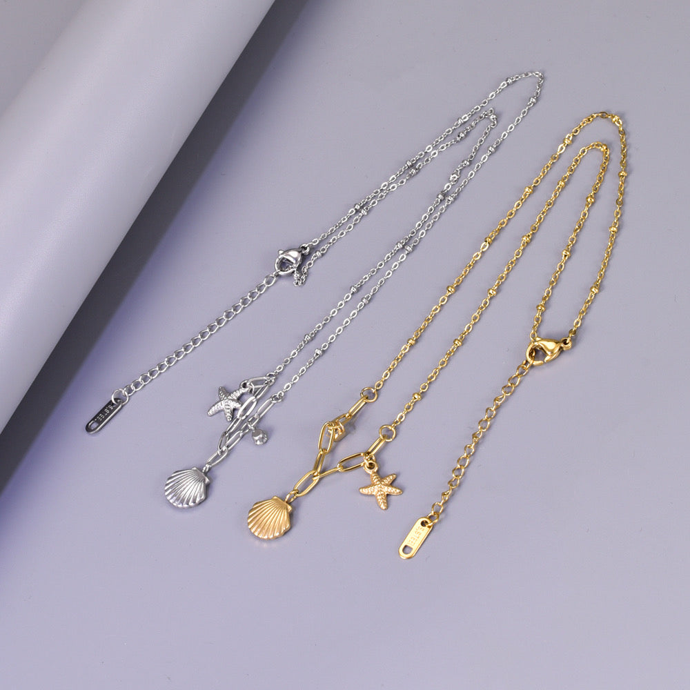 Seashore necklace 2 ( stainless steel )