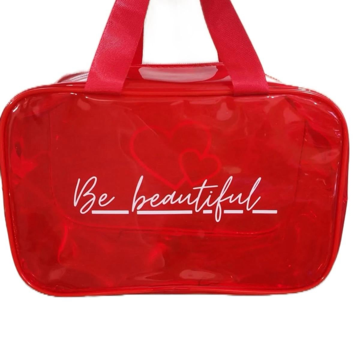 Neon red jelly bag ( large )