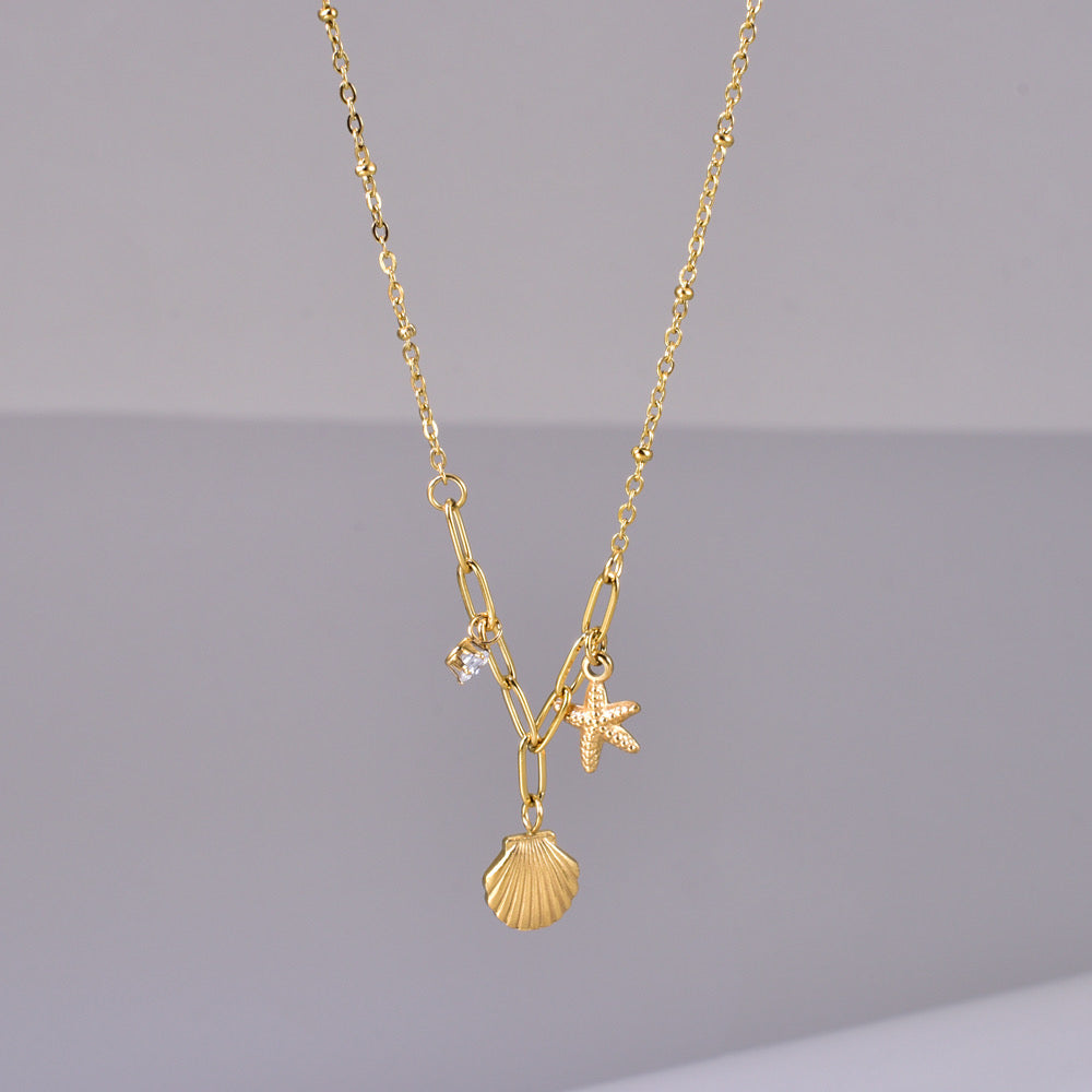 Seashore necklace 2 ( stainless steel )