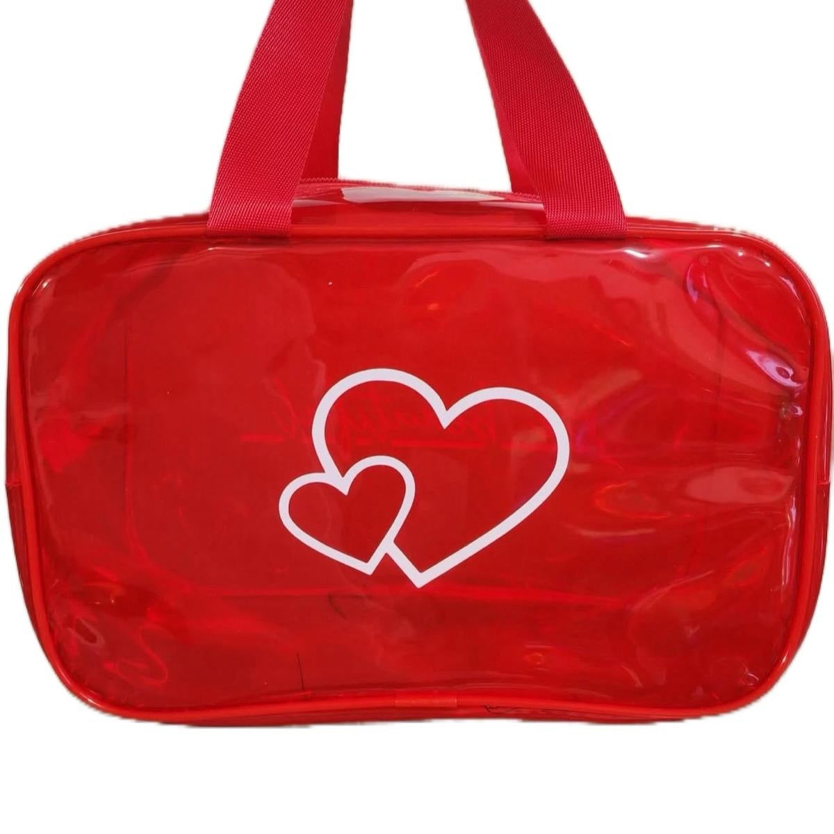 Neon red jelly bag ( large )