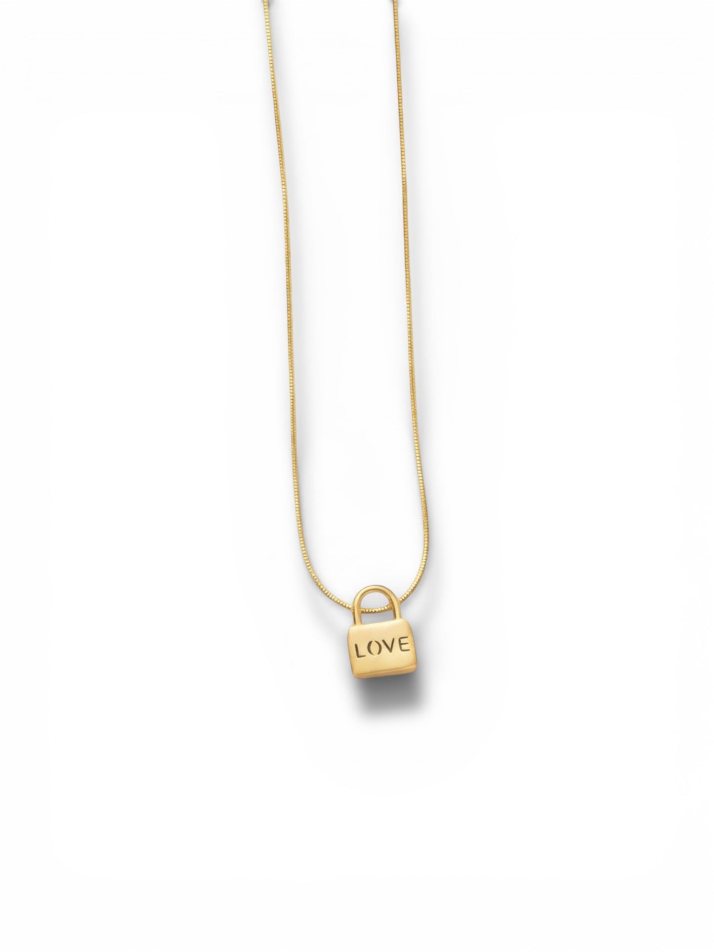Engraved Dainty love lock ( stainless steel )