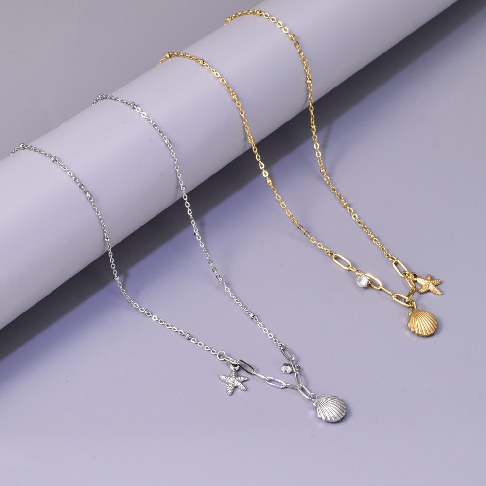 Seashore necklace 2 ( stainless steel )