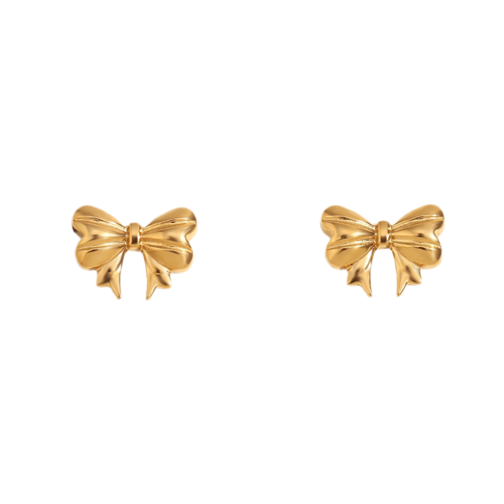 Dainty bow stud earrings ( stainless steel )