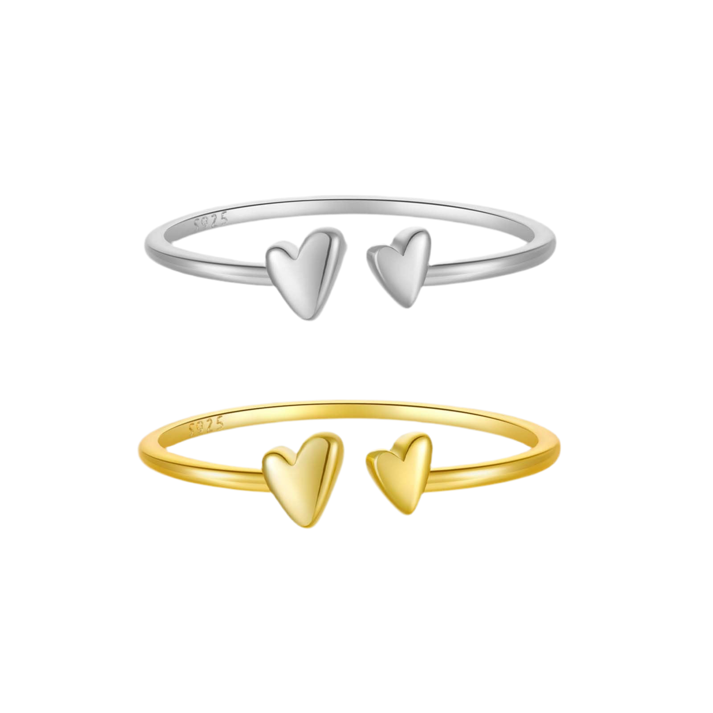 Dainty BBE style ring ( sterling silver plated )
