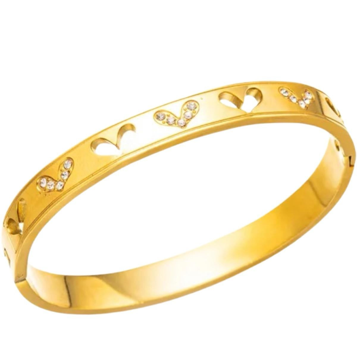 Heart bangle ( stainless steel )