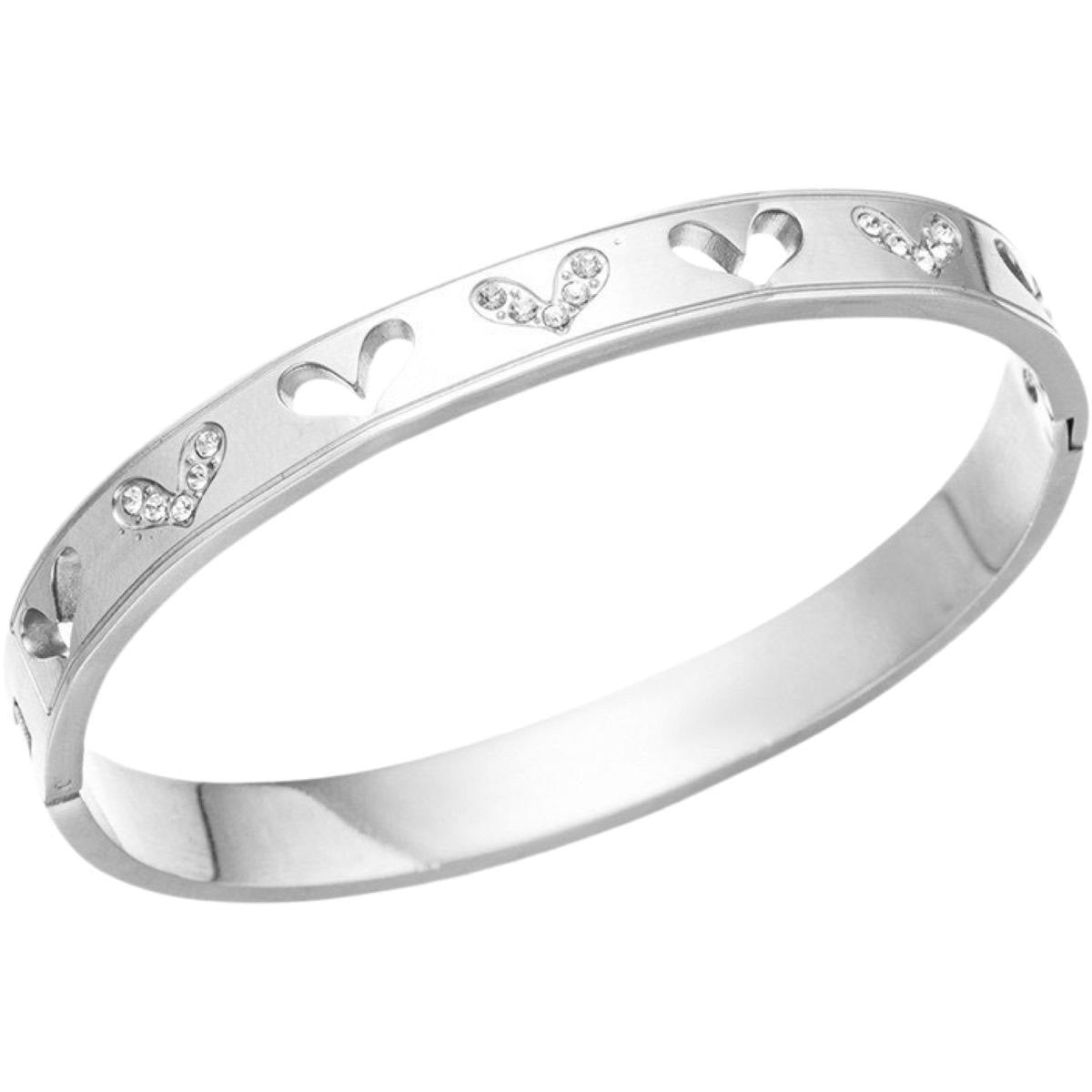 Heart bangle ( stainless steel )