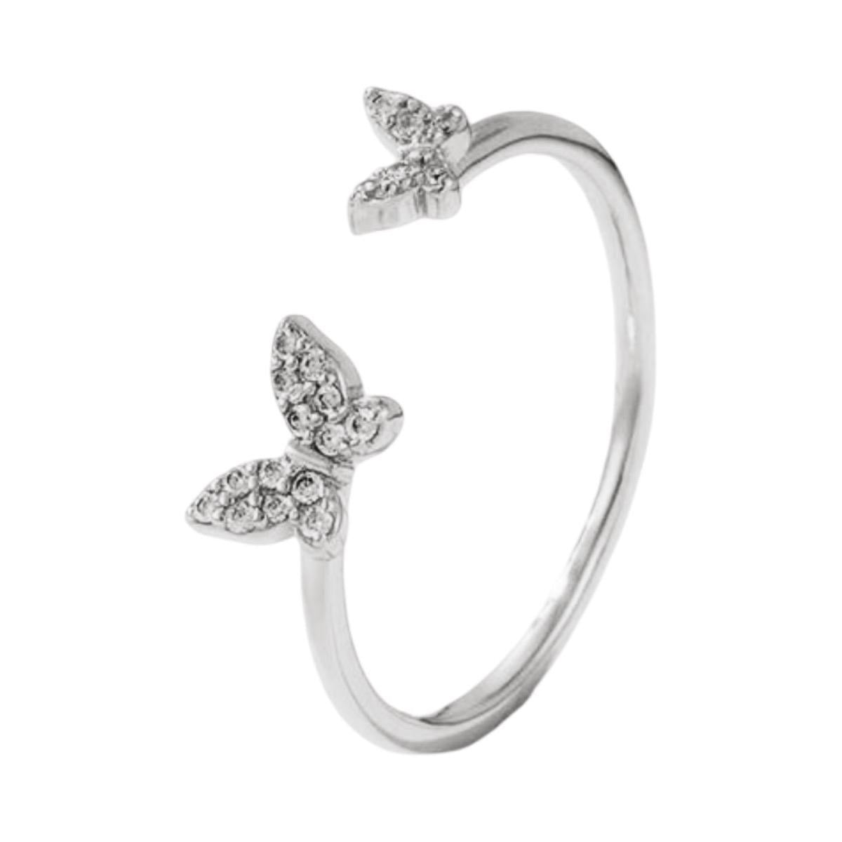 Dainty Hope ring ( sterling silver plated )