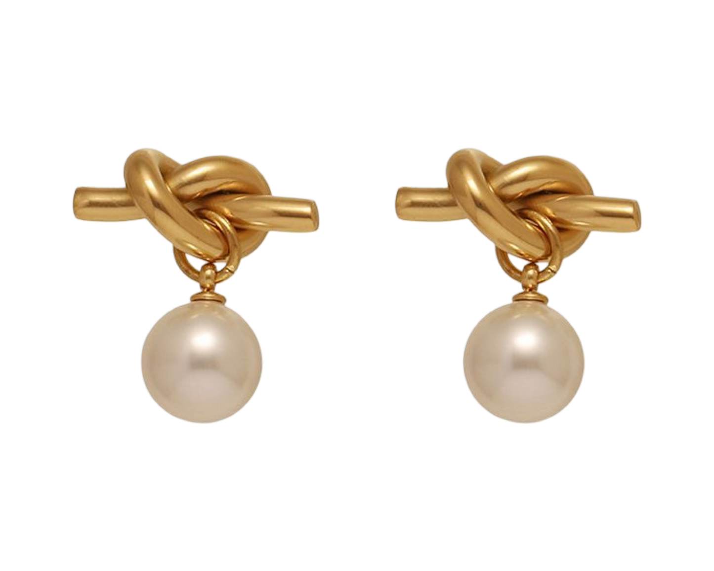 Twist Pear studs ( stainless steel )