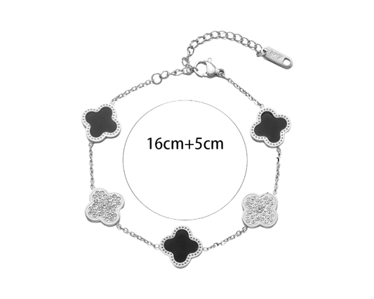 Silver Nadia bracelet - stainless steel