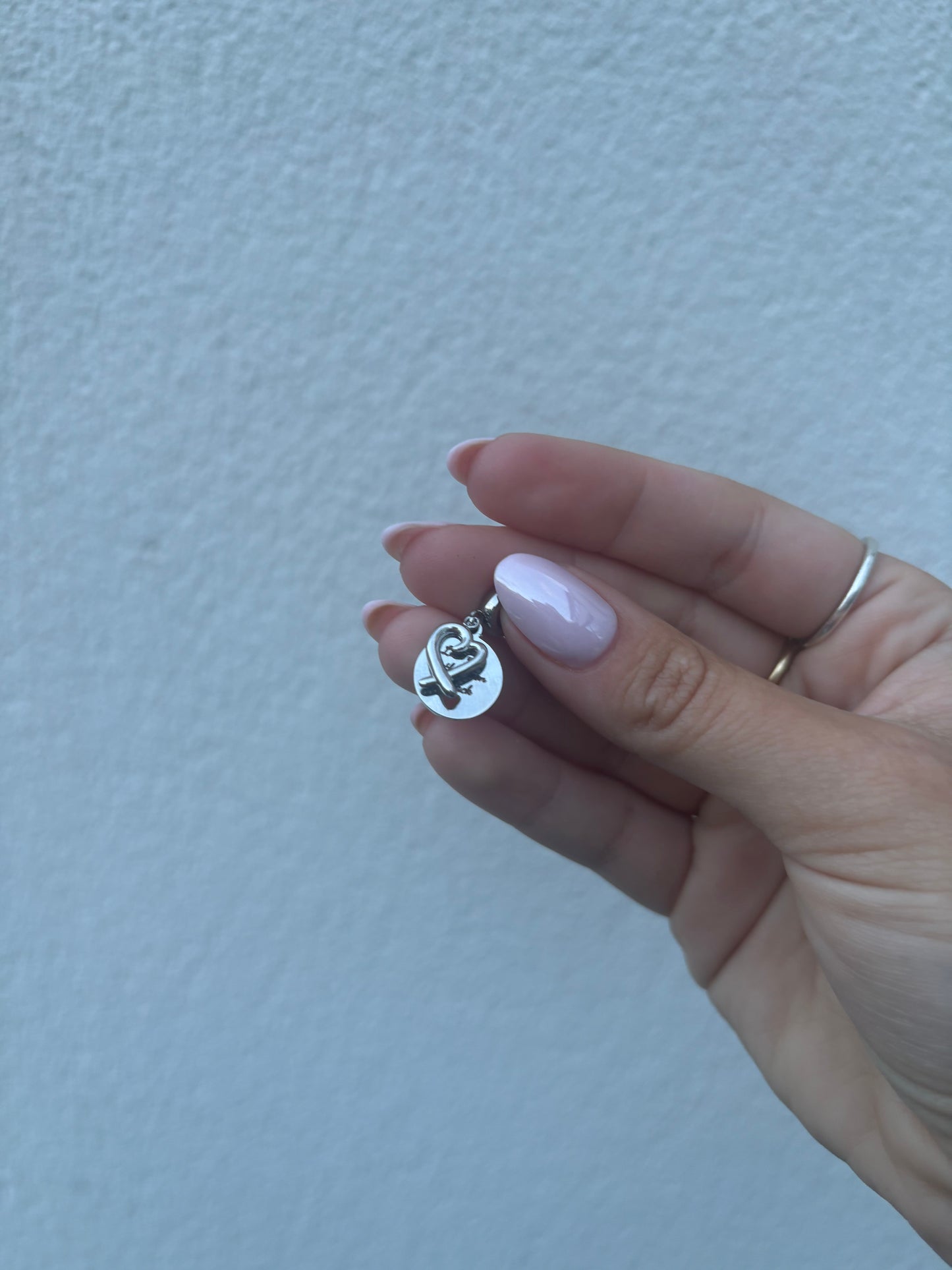 Engrave-able Circle love bracelet charm (stainless steel )