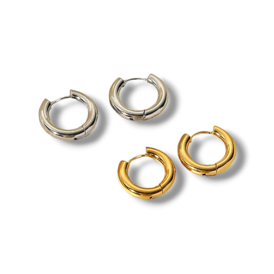 Naomi chunky mini hoop ( stainless steel )