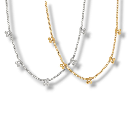 cherry string necklace ( stainless steel )