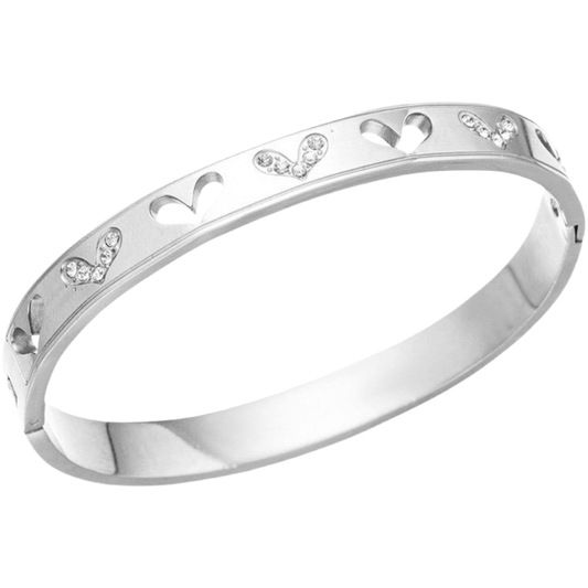 Heart bangle ( stainless steel )