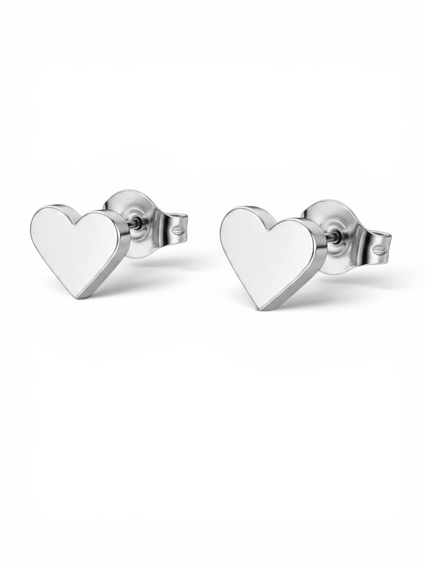 Pre order - Engrave-able heart stud earrings