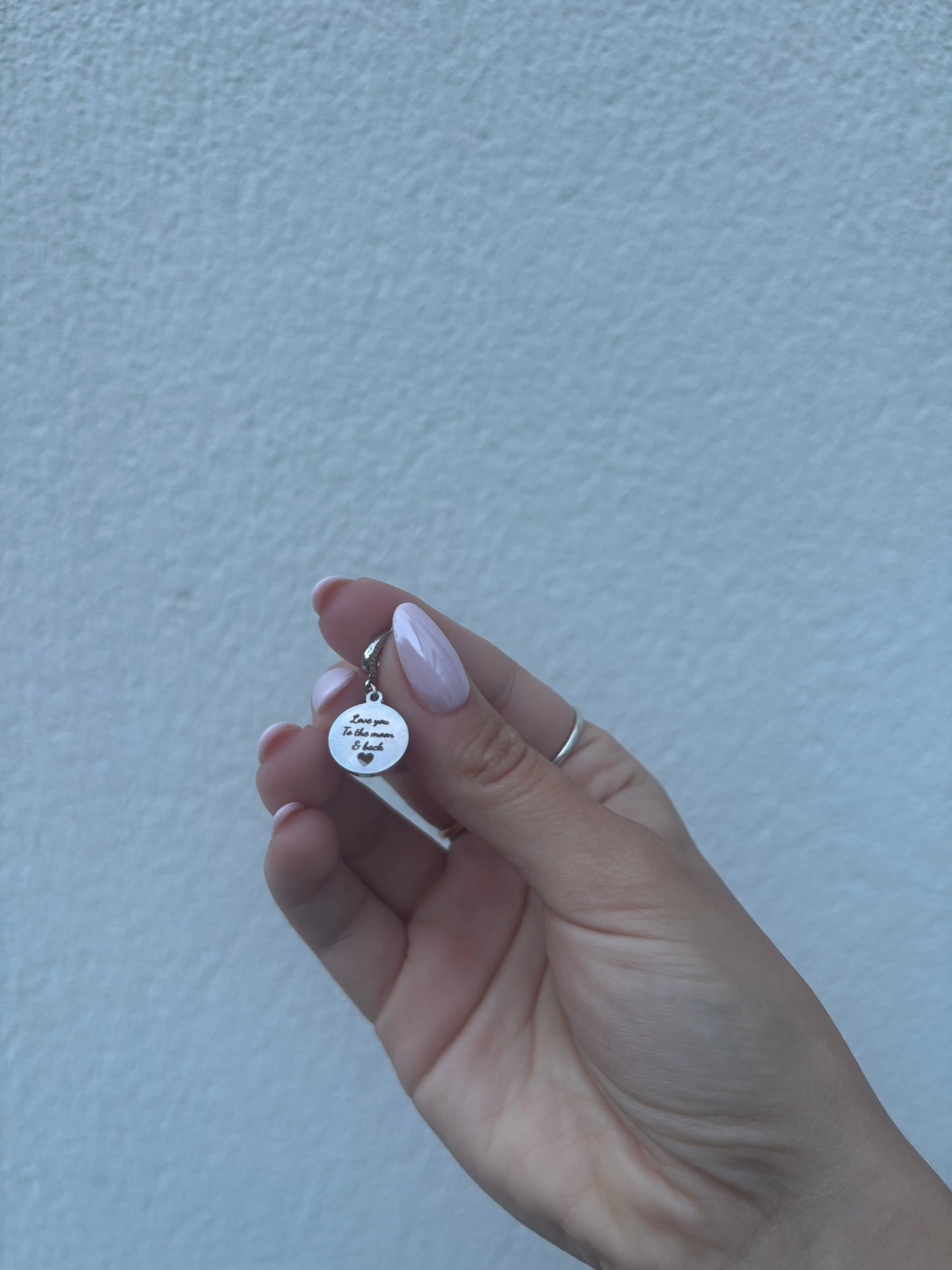 Engrave-able Circle love bracelet charm (stainless steel )