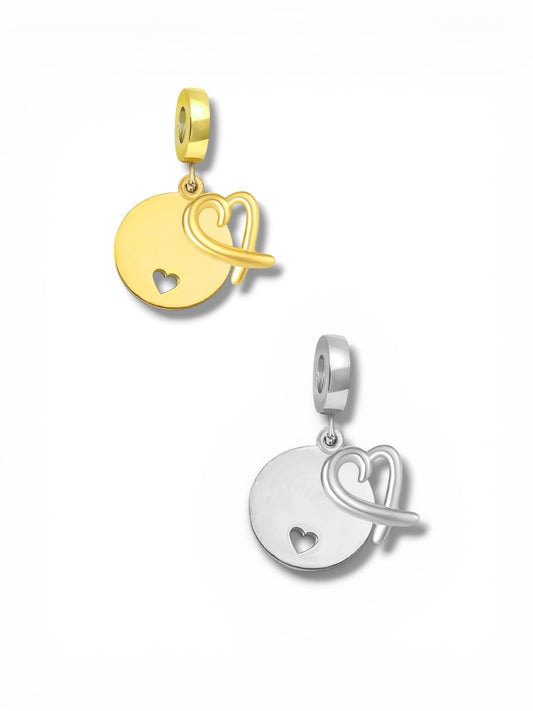 Circle love bracelet charm (stainless steel )