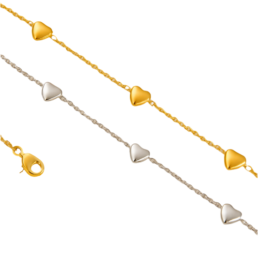 Heart string necklace ( stainless steel )