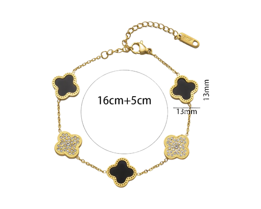 Gold Nadia bracelet - stainless steel
