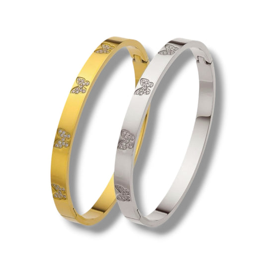 Butterfly Hope bangle ( stainless steel)