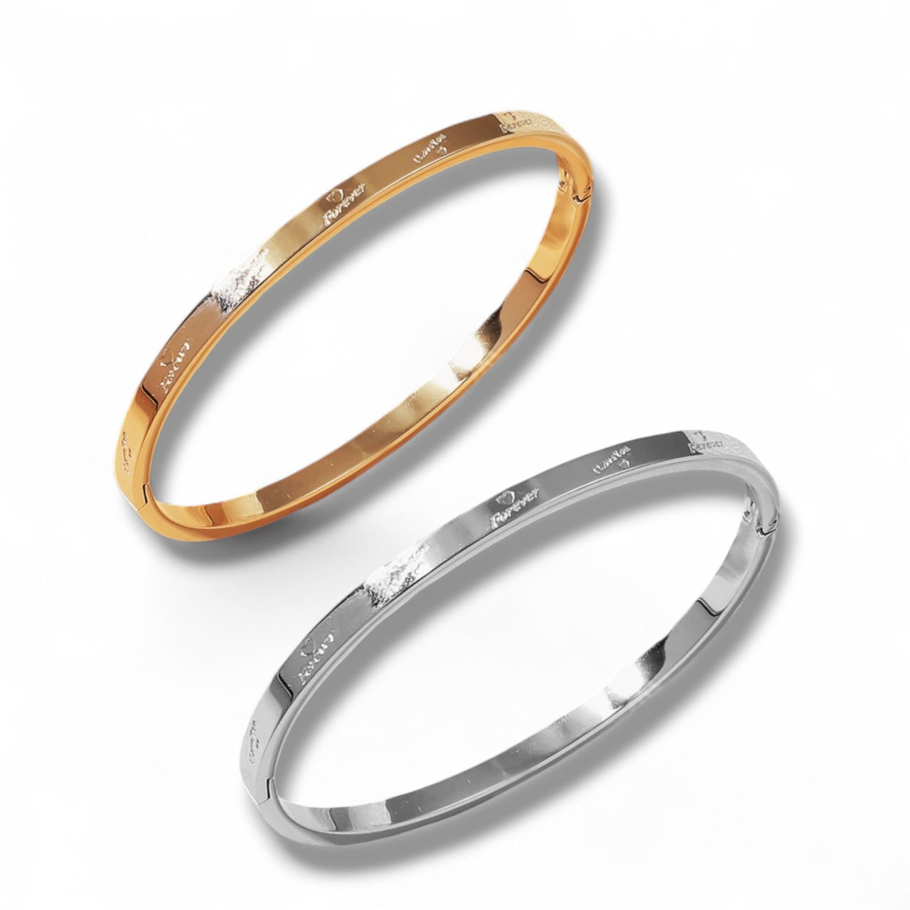 ‘I love you forever’ bangle (engraved stainless steel )