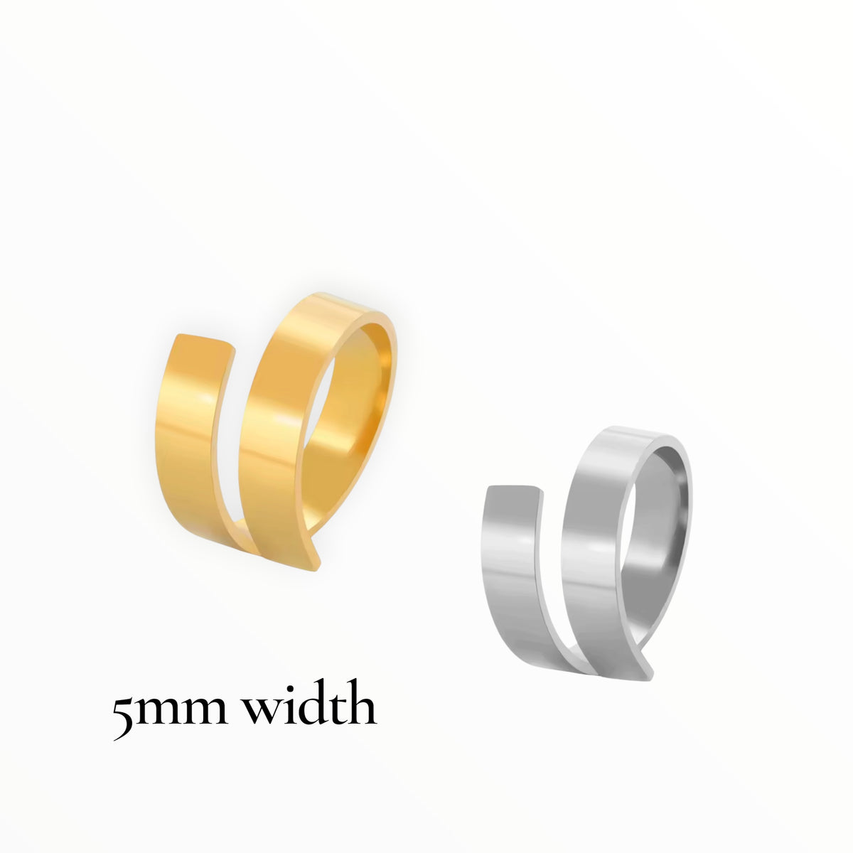 Engrave-able adjustable open ring (stainless steel)