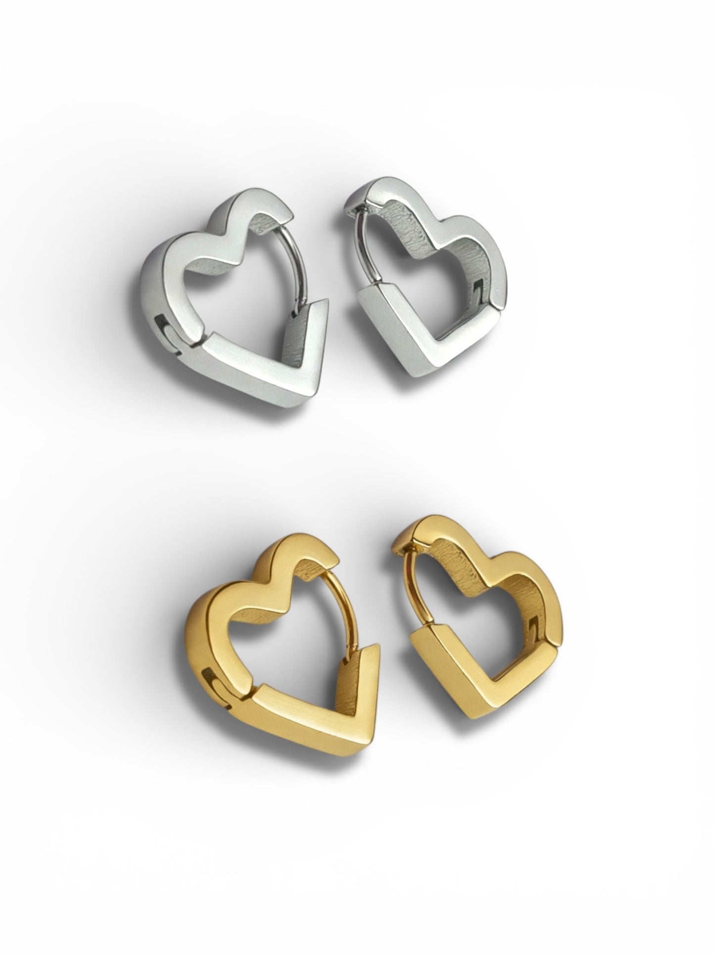 Chunky heart Huggies ( stainless steel )