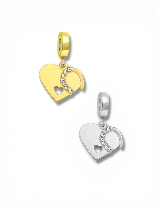 Heart bracelet charm ( stainless steel )