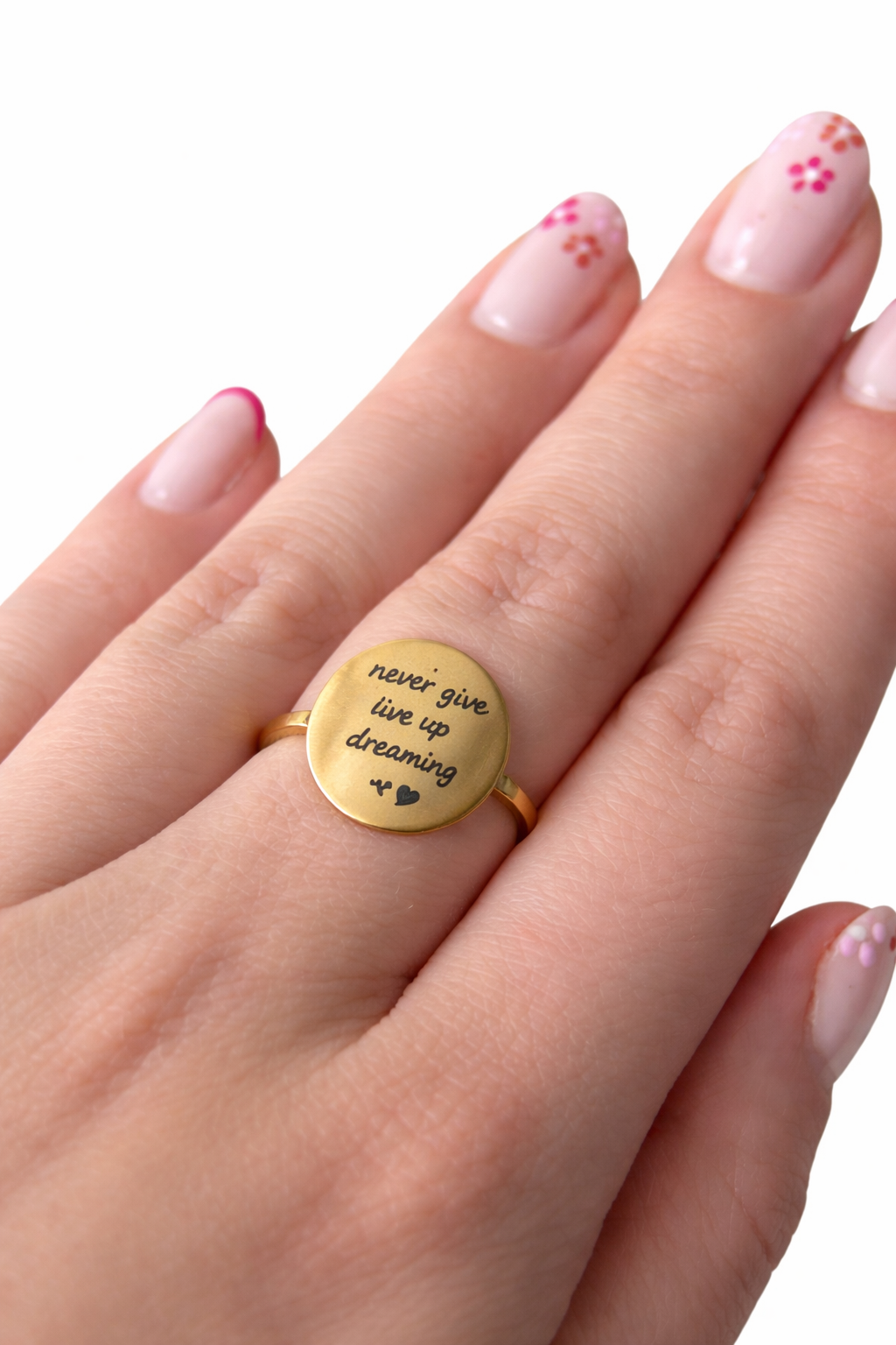 Engrave-able Adjustable circle ring(stainless steel)