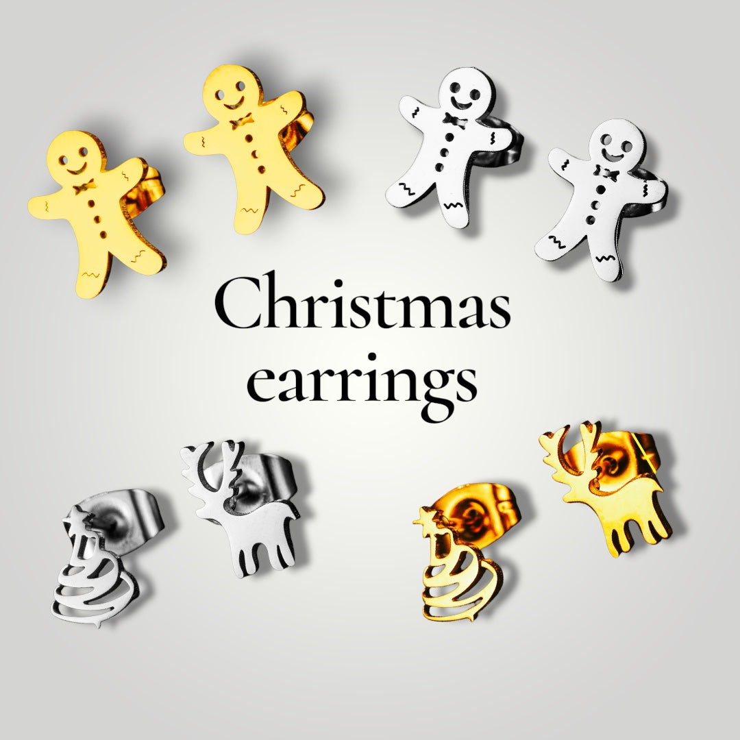 Festive earrings - stainless steel