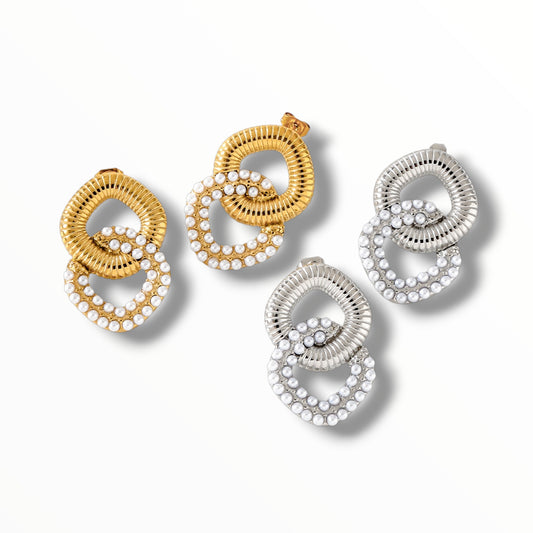 Pearl Talia studs ( stainless steel )