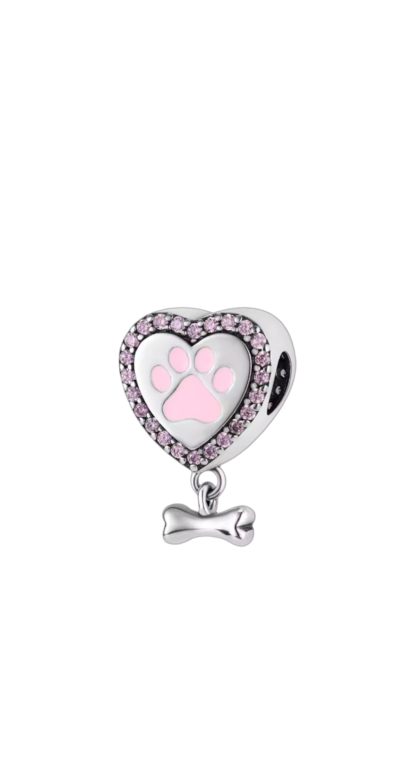 Paw print charm ( sterling silver )