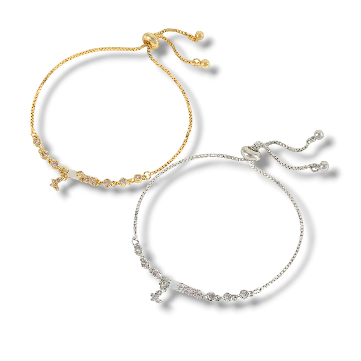 Dainty butterfly hope bracelet ( adjustable stainless steel )