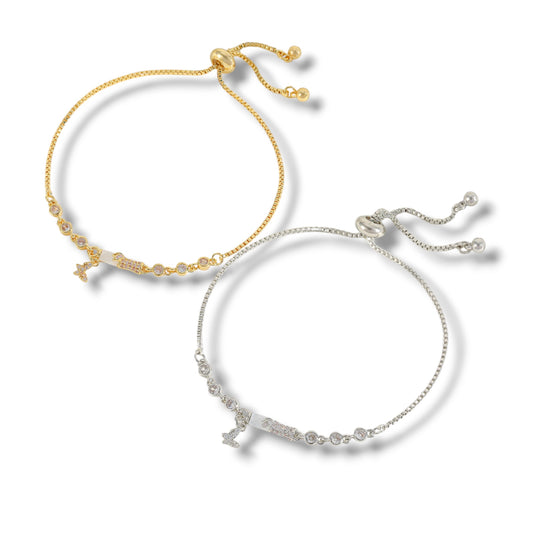 Dainty butterfly hope bracelet ( adjustable stainless steel )