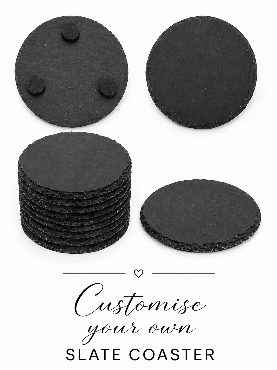 Circle Custom slate coaster/picture