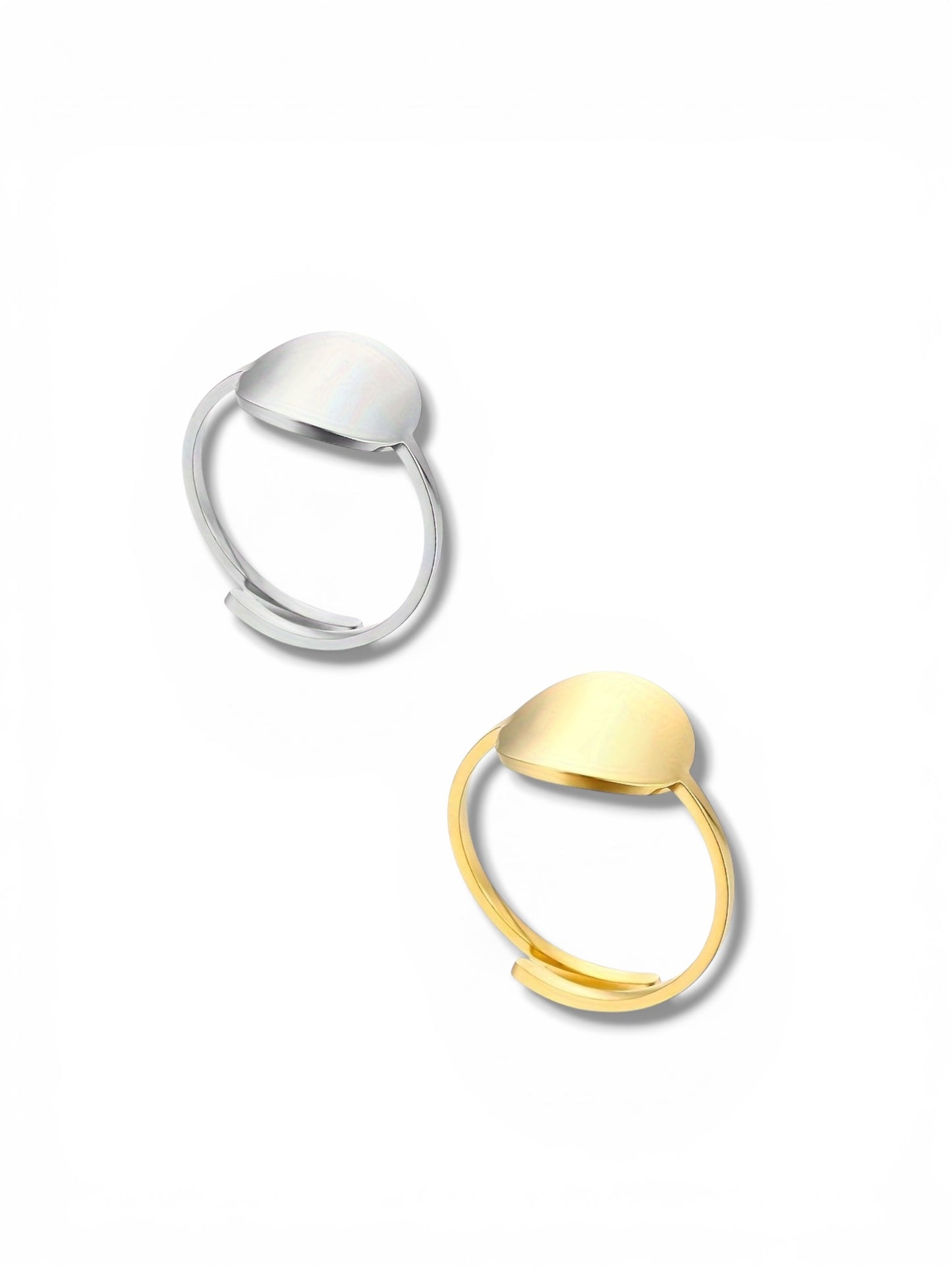 Engrave-able Adjustable circle ring(stainless steel)