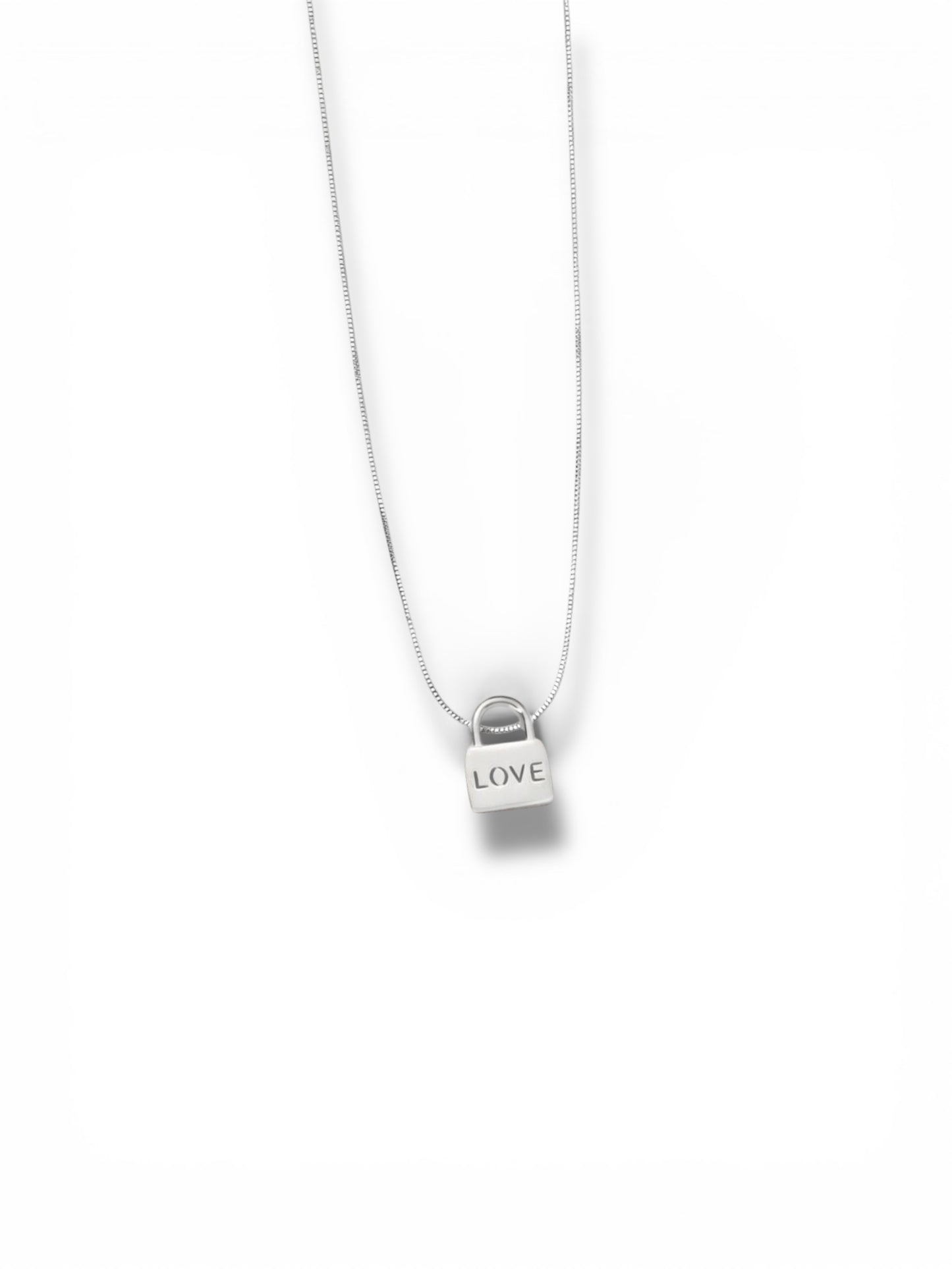 Engraved Dainty love lock ( stainless steel )