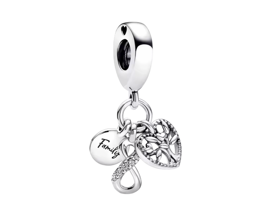 Family infinity charm ( sterling silver )
