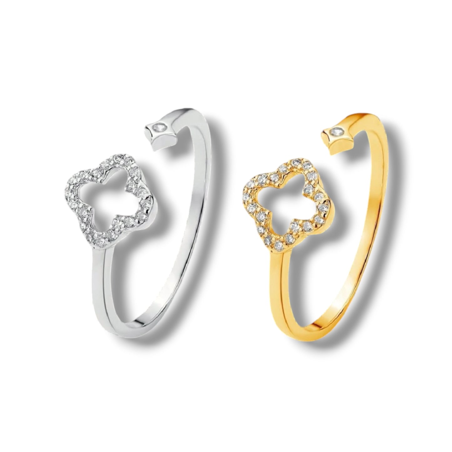 Daisy ring ( sterling silver plated )