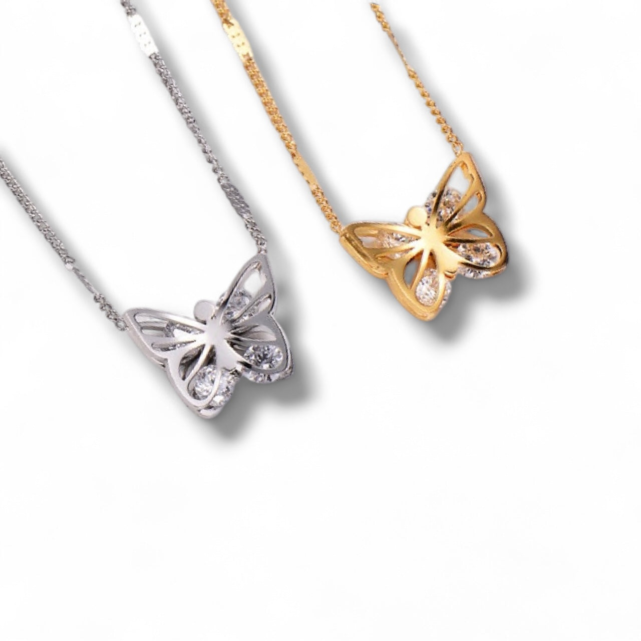 Butterfly Hope pendant necklace ( stainless steel )